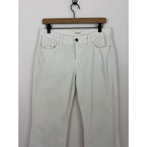 Vintage Express White Corduroy Pants Size 6 Made in Hong Kong - Picture 3 of 7